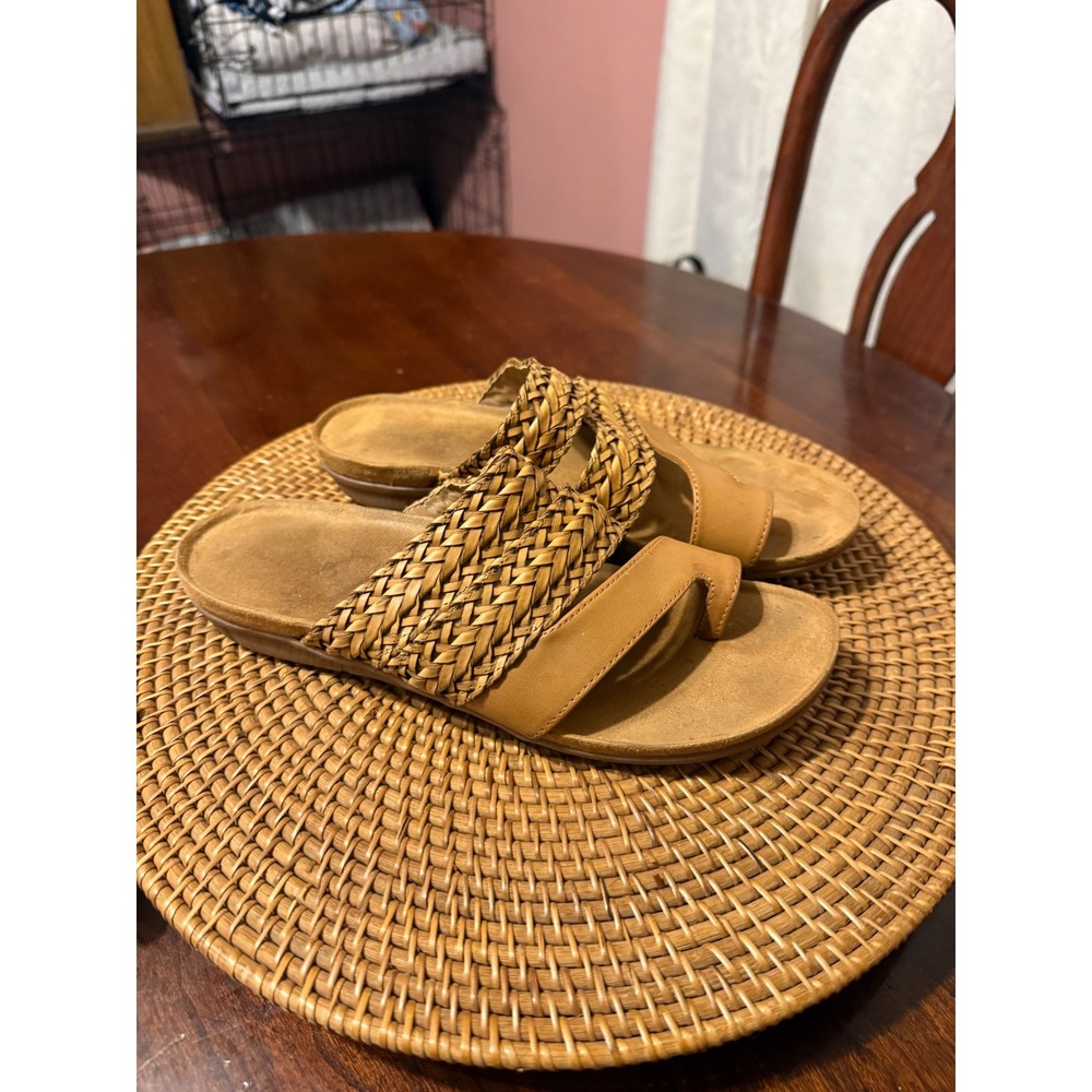 Baretraps Jonelle Tan Braided Toe Loop Slide Sandals Womens 9.5M - Picture 6 of 10